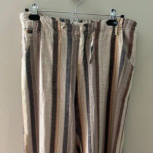 Just Living Striped Linen Pants M